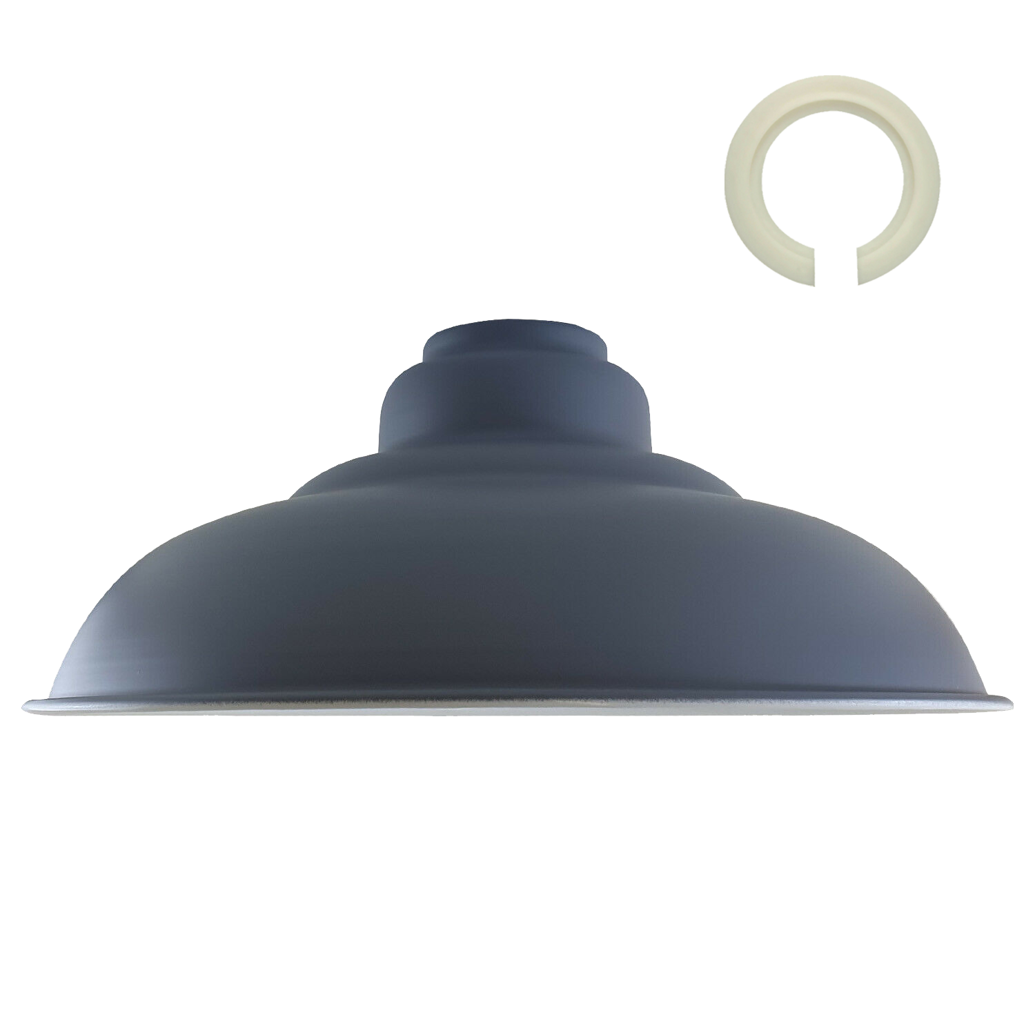 Grey Colour Gloss Modern Metal Indoor Home Light Lampshade~1086 - LEDSone UK Ltd
