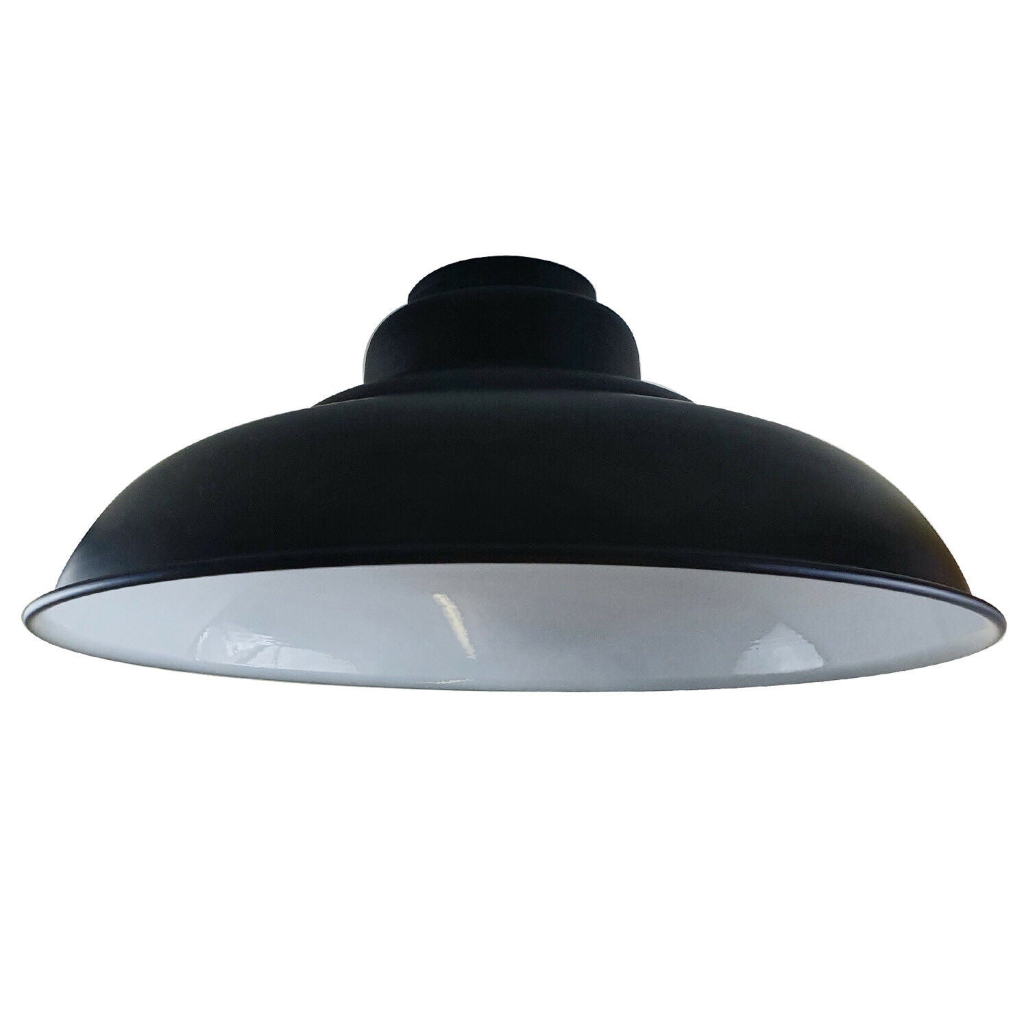 Black Colour Gloss Modern Metal Indoor Home Light Lampshade~1083 - LEDSone UK Ltd