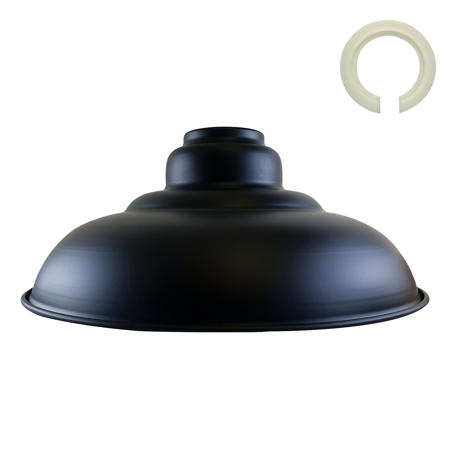 Black Colour Gloss Modern Metal Indoor Home Light Lampshade~1083 - LEDSone UK Ltd