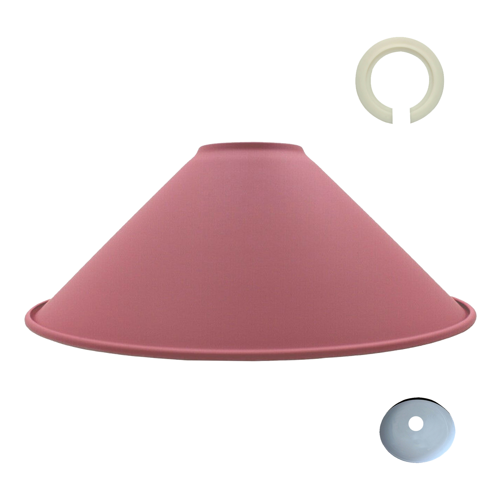 Modern Metal Pink Colour Easy Fit Cone Shape Lampshade~1096 - LEDSone UK Ltd