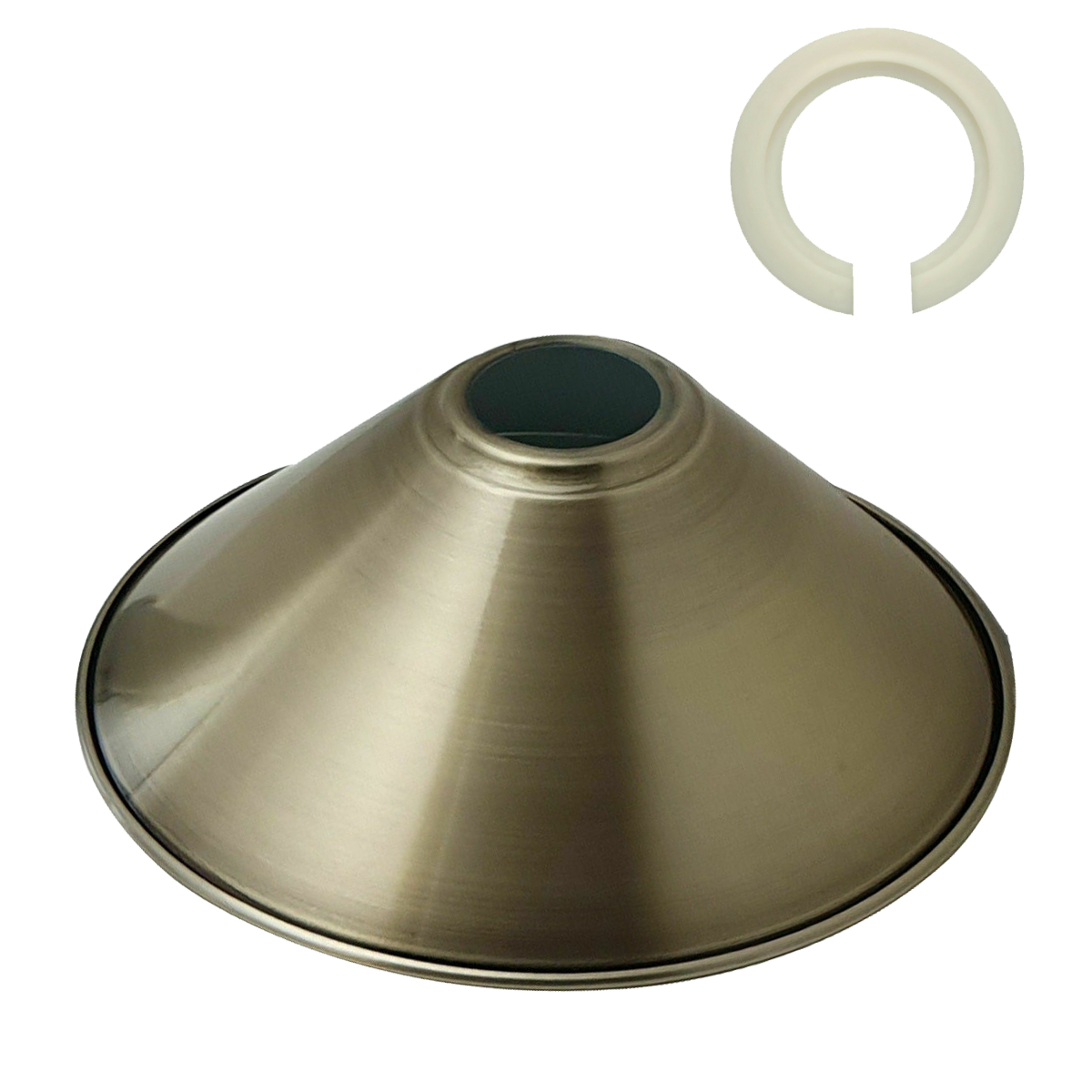 Modern Metal Green Brass Easy Fit Cone Shape Lampshade~1101 - LEDSone UK Ltd