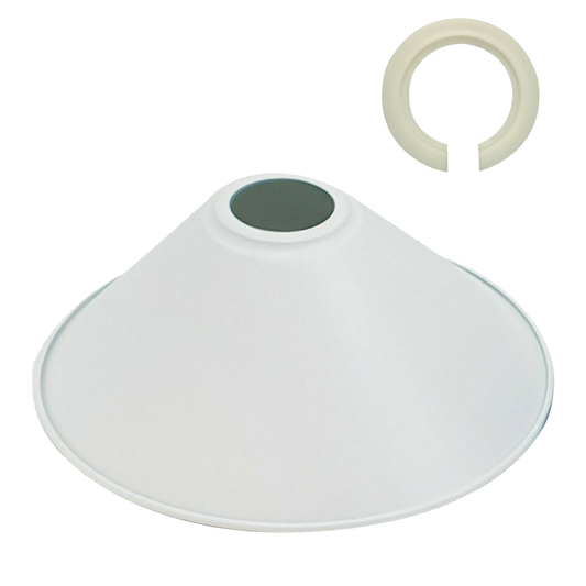 Modern Metal White Easy Fit Cone Shape Lampshade~1097 - LEDSone UK Ltd