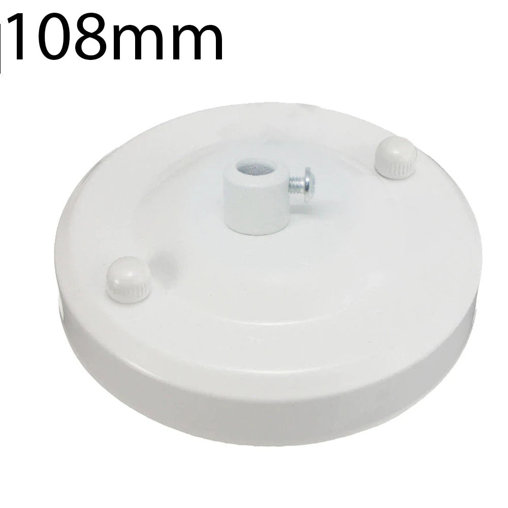 108mm Single Outlet Drop Metal Front Fitting Ceiling Rose~4957