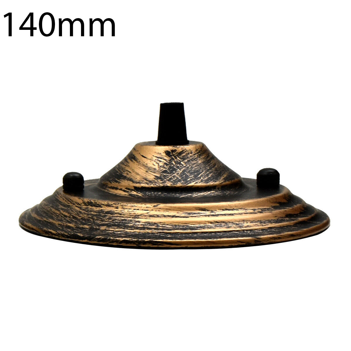 140mm Single Outlet Drop Metal Front Fitting Ceiling Rose~1452