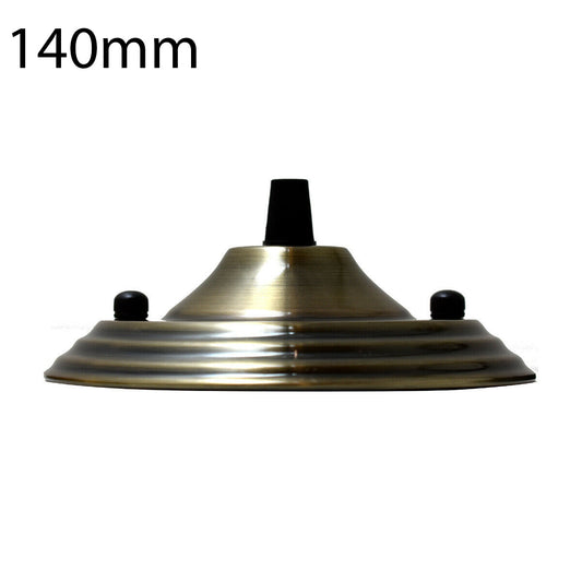 140mm Single Outlet Drop Metal Front Fitting Ceiling Rose~1452 - LEDSone UK Ltd