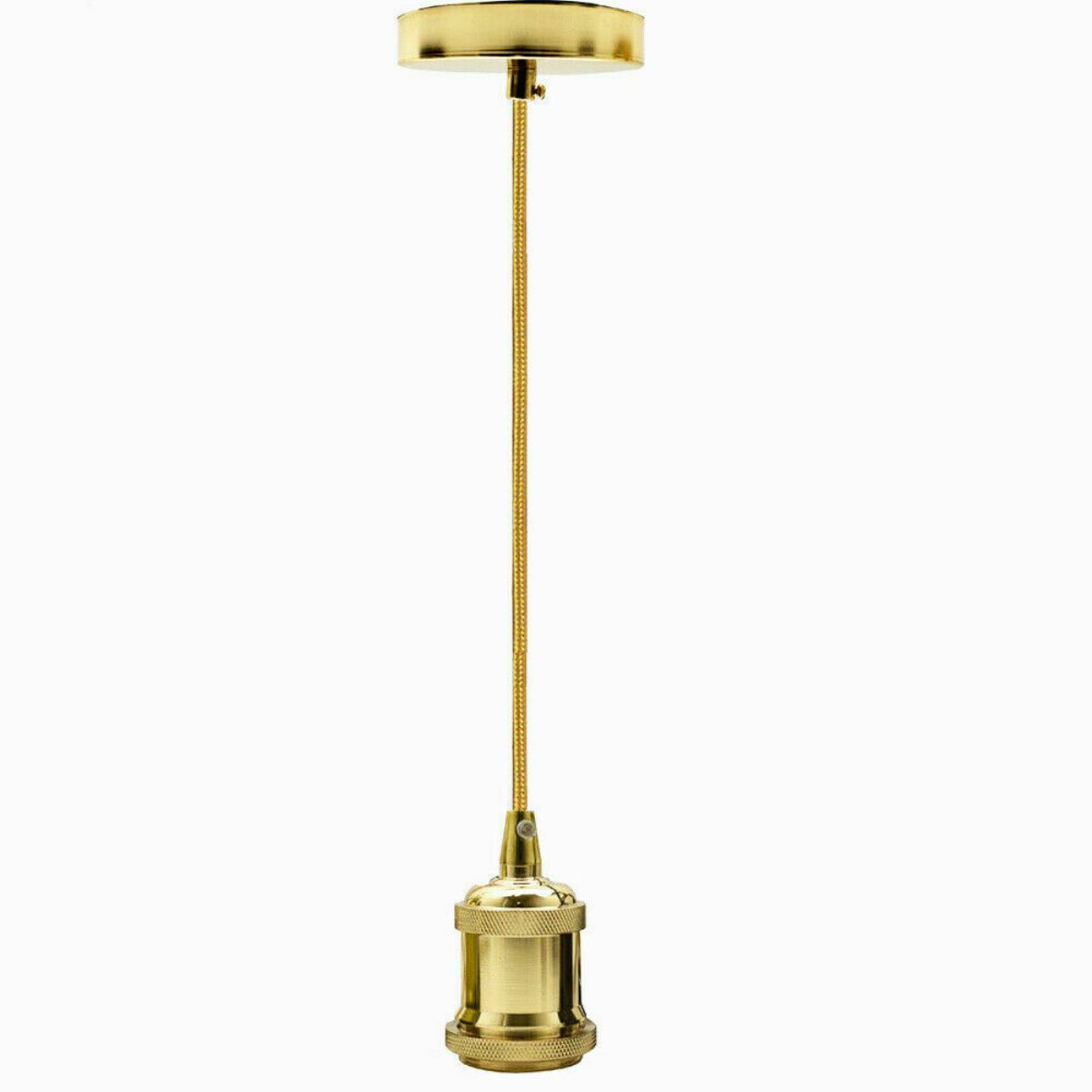 1m Pendant Light With E27 Base French Gold Holder~1701 - LEDSone UK Ltd