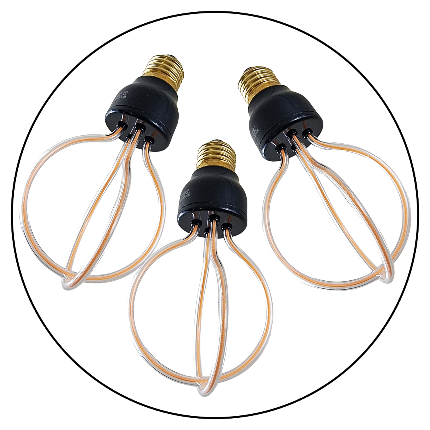 3 Pack 8W Retro LED Soft Filament E27 Decorative Industrial Light ...