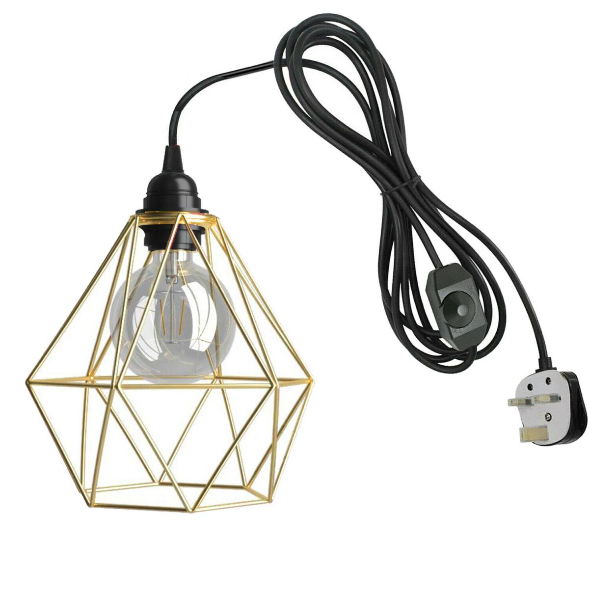 Pendant light cord with outlet dimmer