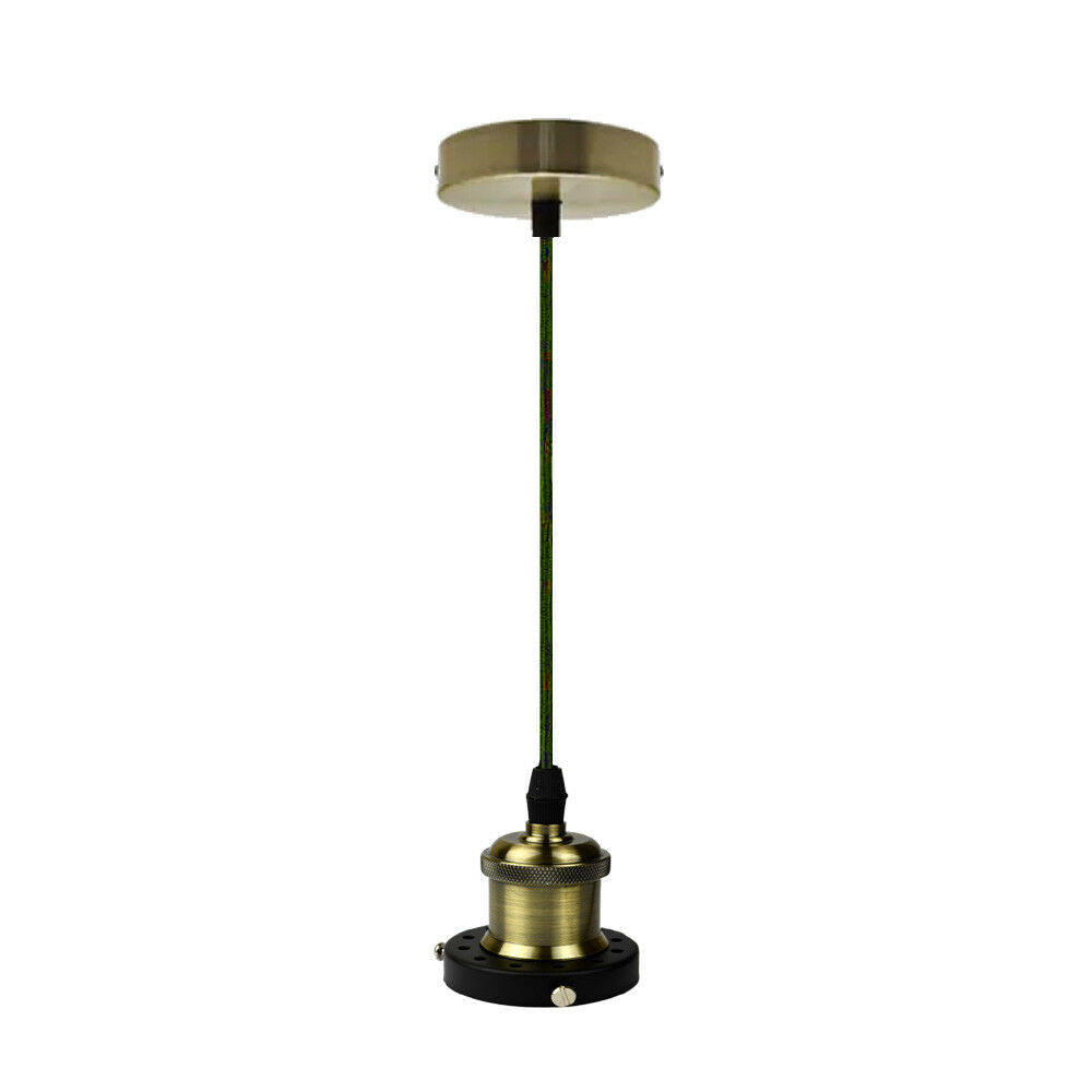 Vintage Green Brass Pendant Lamp Set~3258 - LEDSone UK Ltd