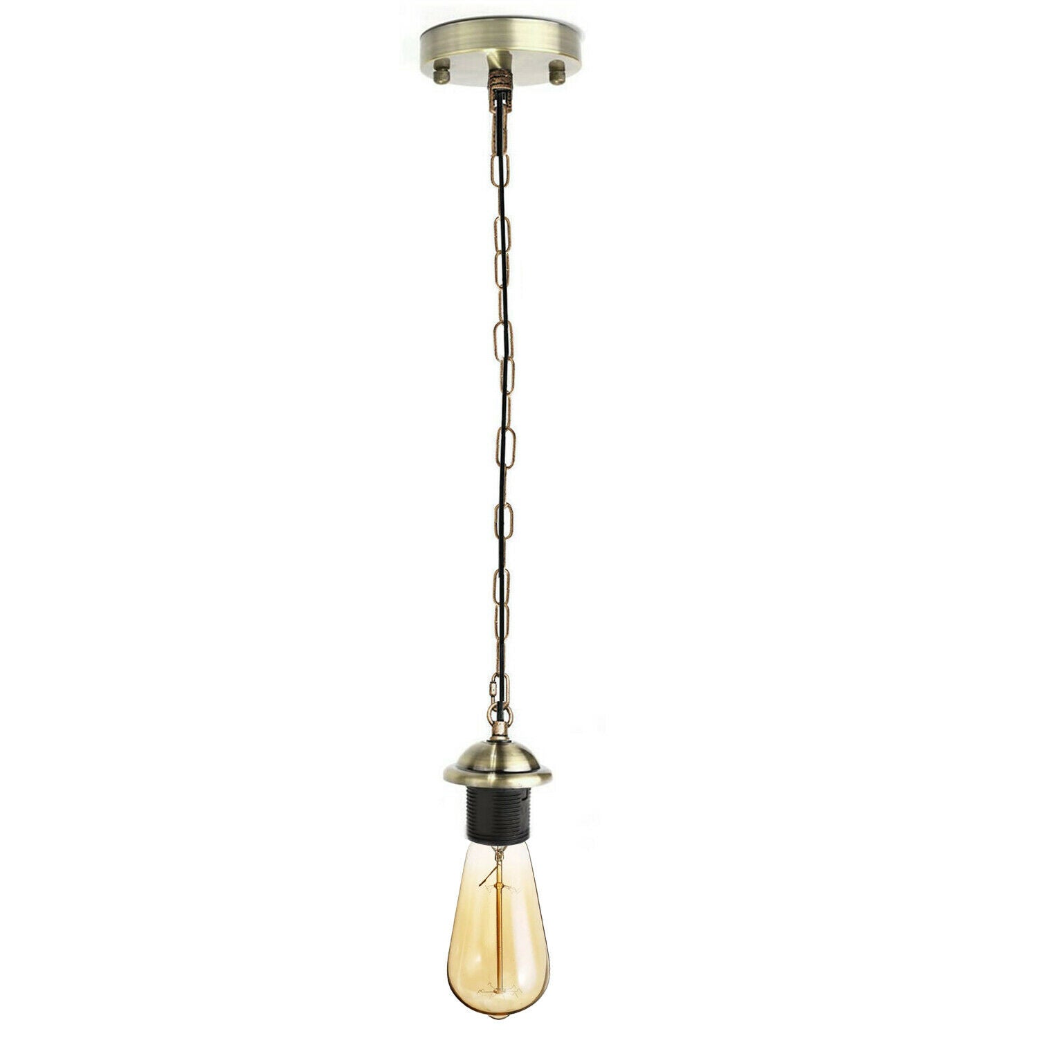 Green Brass E27 Vintage Industrial Loft Pendant Light~3126 - LEDSone UK Ltd