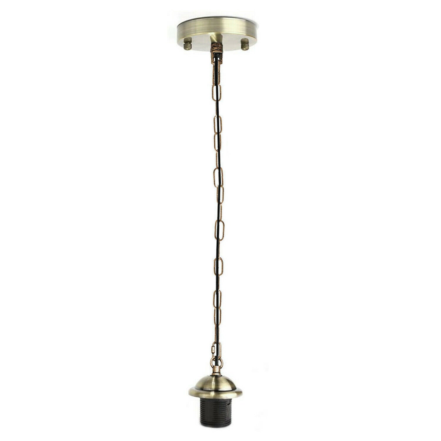 Green Brass Metal Ceiing E27 Lamp Holder Pendant Light With Chain~1777 - LEDSone UK Ltd