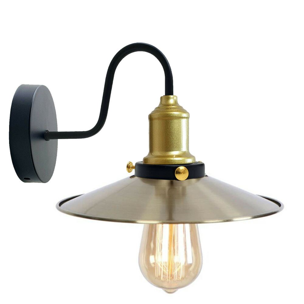 Green Brass Wall Light Lampshade Modern Industrial Wall Lamp~1576 - LEDSone UK Ltd