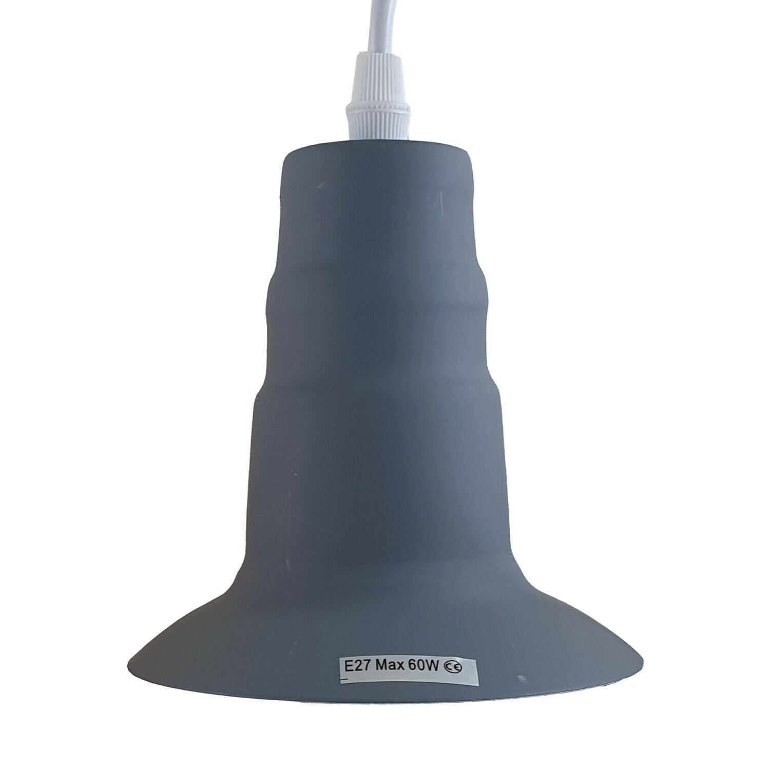 Grey Ceiling Light Fitting Industrial Pendant Lamp Bulb Holder~1680 - LEDSone UK Ltd