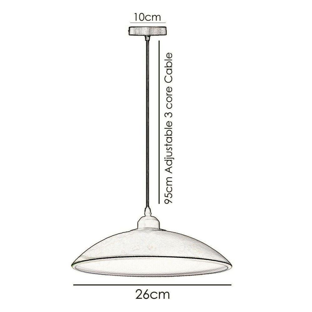 Hanging Lamp Metal Black Color Pendant Lampshade Shade Industrial Living Room Ceiling Light~2604 - LEDSone UK Ltd