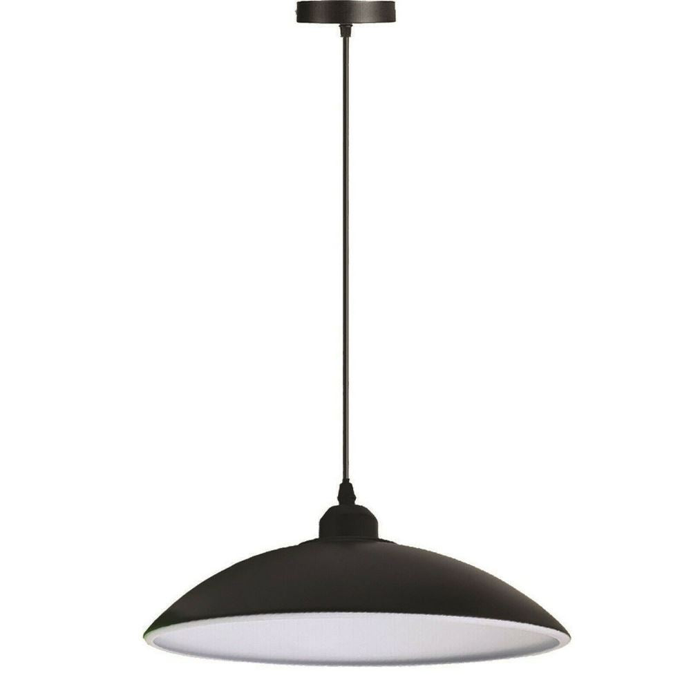 Hanging Lamp Metal Black Color Pendant Lampshade Shade Industrial Living Room Ceiling Light~2604 - LEDSone UK Ltd