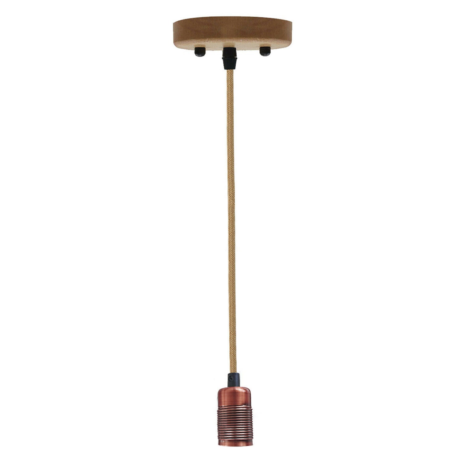 Hemp Pendant Light With E27 Copper Holder~3262 - LEDSone UK Ltd