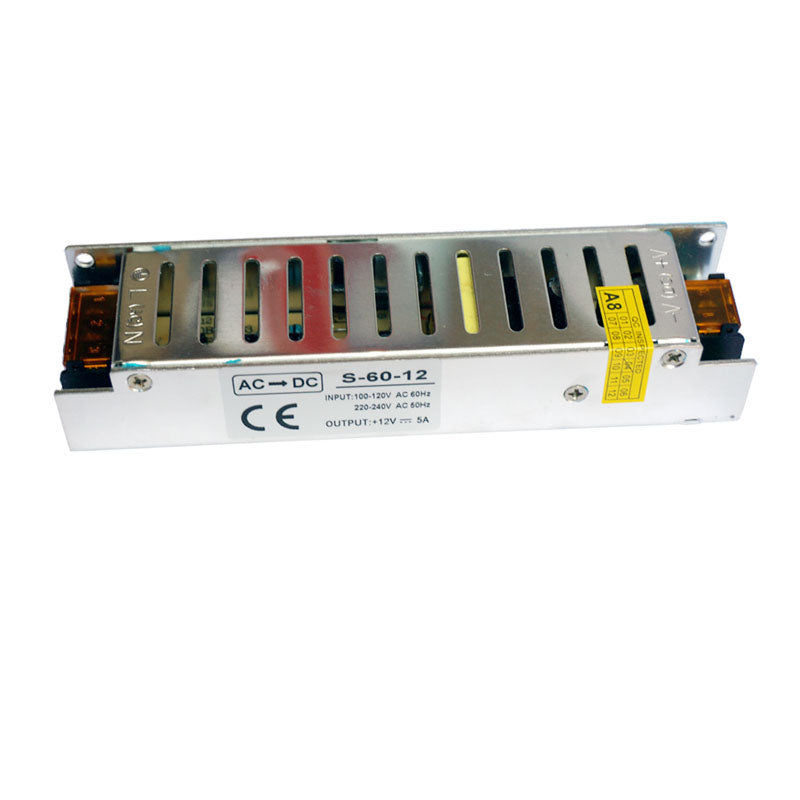 DC12V 60W IP20 Mini Universal Regulated Switching LED Transformer
