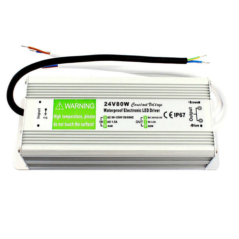IP67 DC 24V 80W LED Driver Constant Voltage Power Supply Transformer ~1554