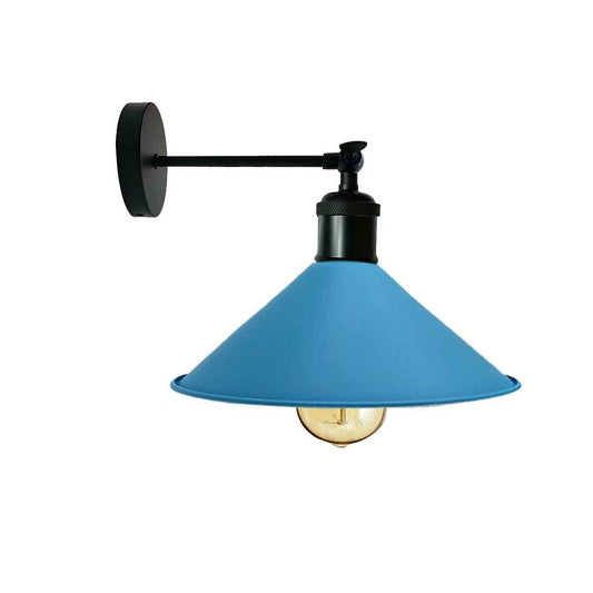 Industrial Blue Colour Wall Lamp Retro Light Vintage Wall Sconce Lights~2314 - LEDSone UK Ltd