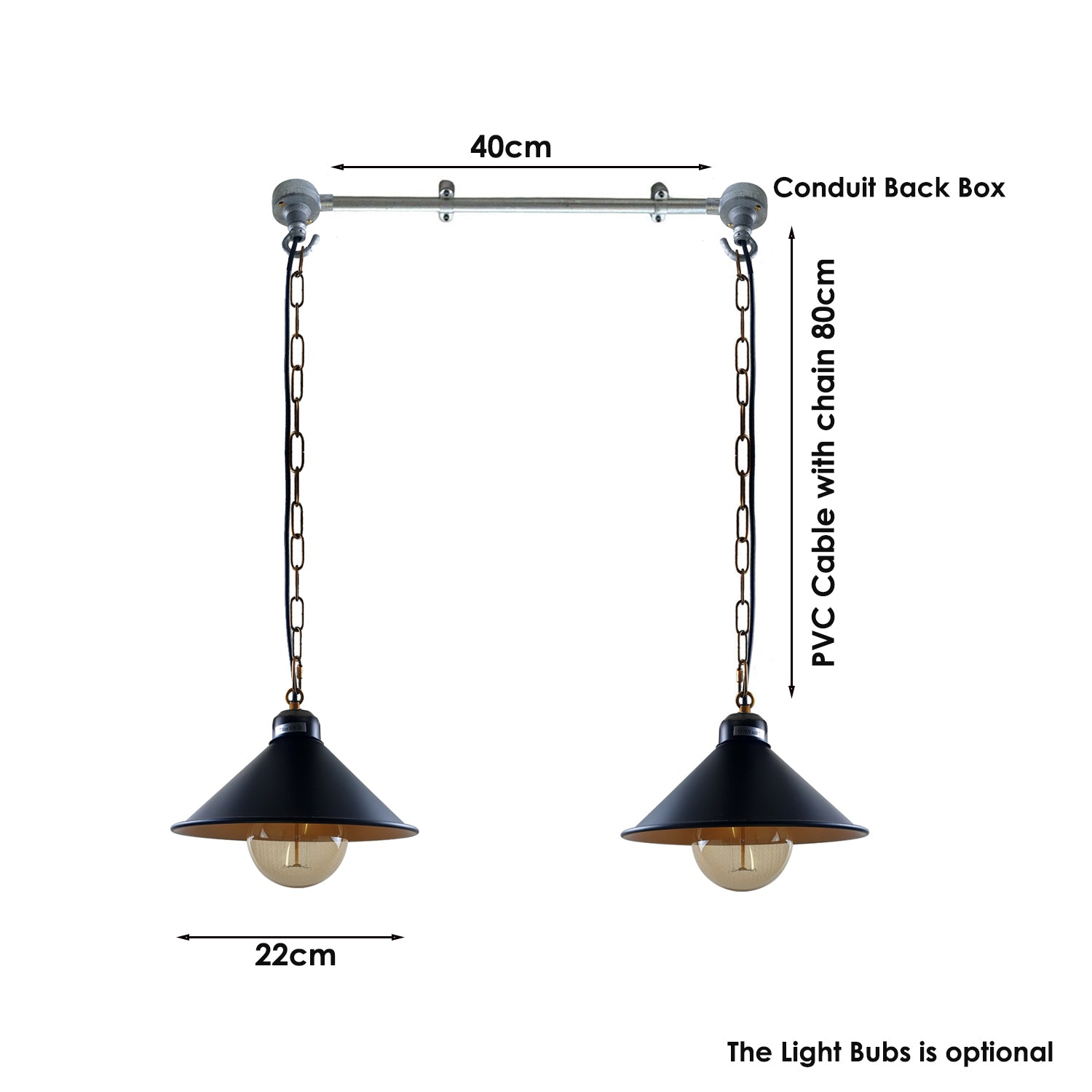 Industrial Ceiling Lights Metal Pipe Retro Loft Pendant Lights Lampshade~1509 - LEDSone UK Ltd