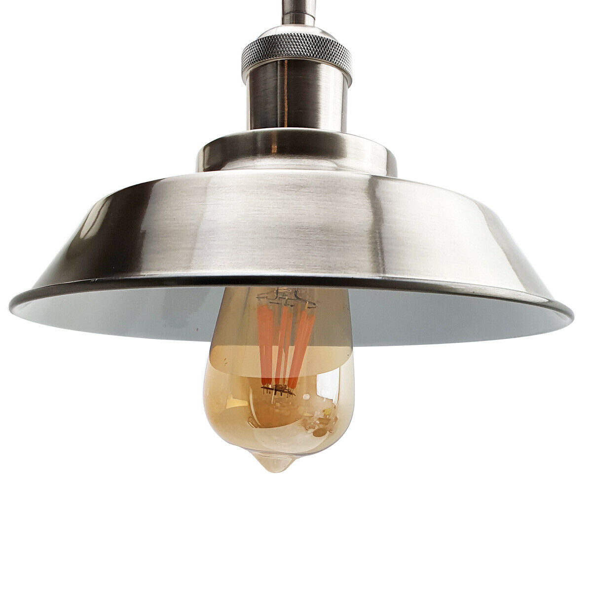 Modern vintage ceiling light fixture satin nickel E27 240V hardwired