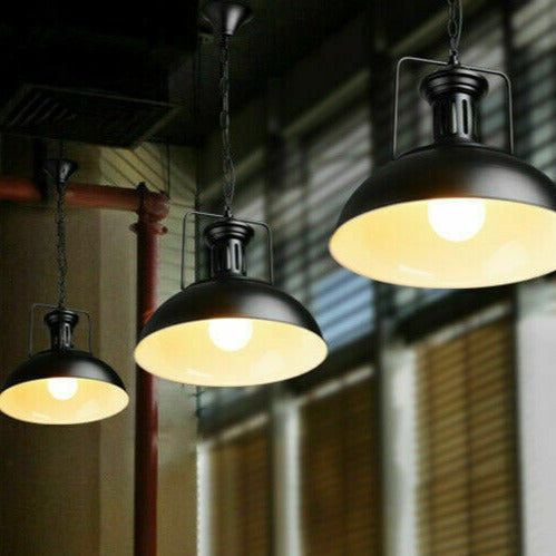 Industrial Metal Pendant Lighting E27 Adjustable Ceiling Hanging Light Fixtures with Metal Lampshades for Kitchen Bedroom Hallway Island Lights Pendant Light Fixtures hallway lighting bulb holder ceiling rose with hook industrial light pendant ceiling lights brass ceiling rose flush mount ceiling light vintage chandelier rustic lamp adjustable light fittings ceilings bedroom bedroom industrial pendant light black metal lampshade vintage hanging light adjustable ceiling fixture E27 lamp holder