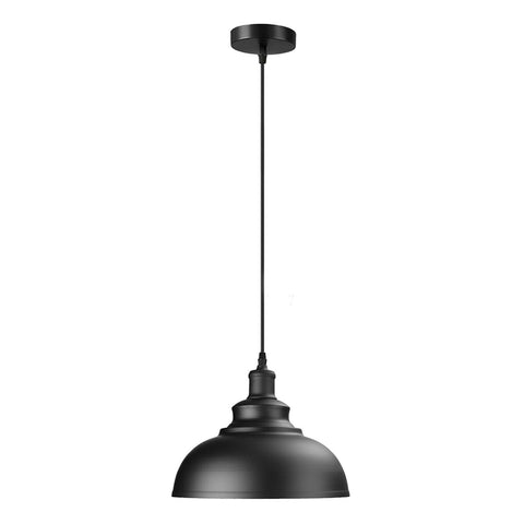 Curvy Black Shade Industrial Hanging Ceiling Lighting~1491