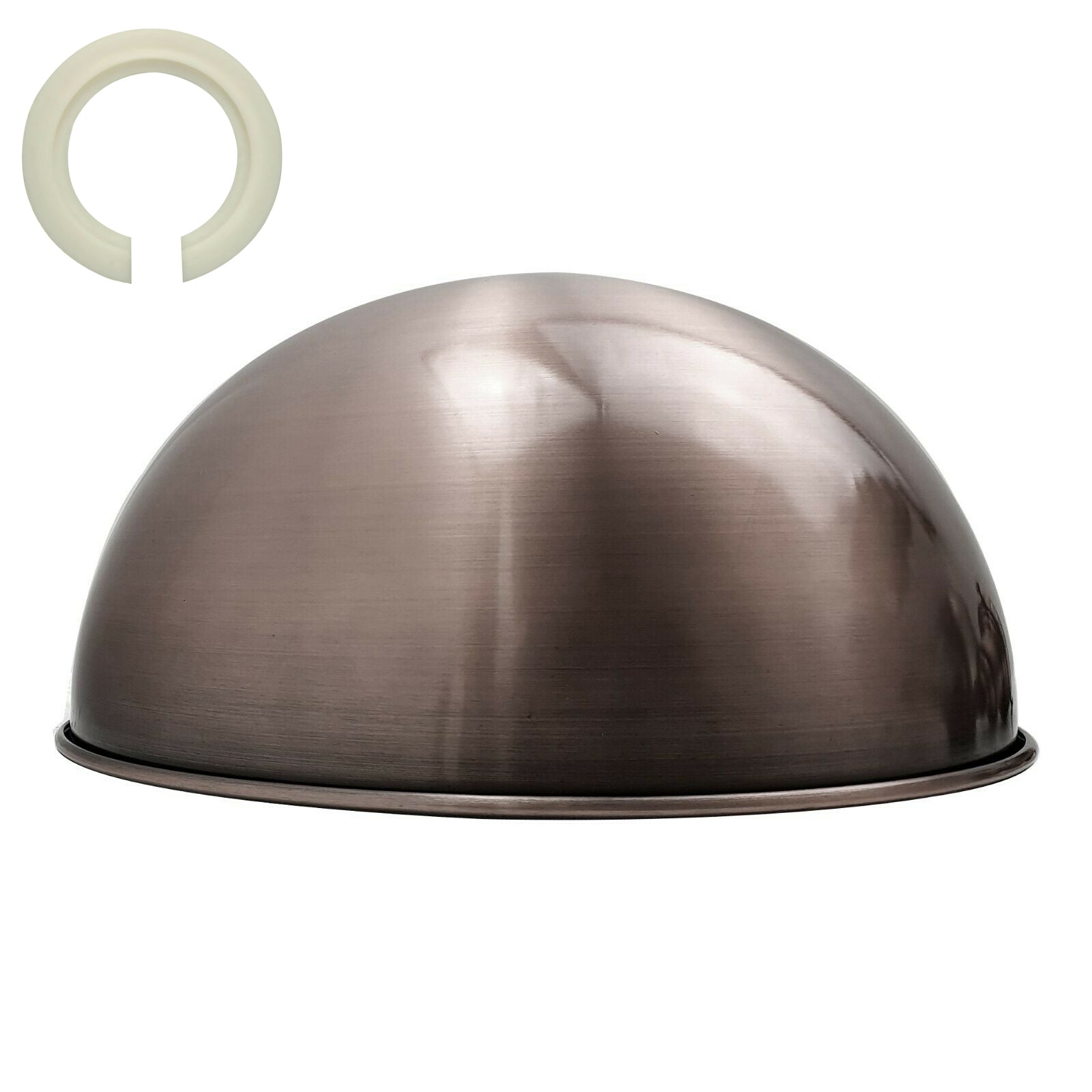 Retro Dome Easy Fit Light Shades Modern Ceiling Pendant Lampshades Metal colors~1388 - LEDSone UK Ltd