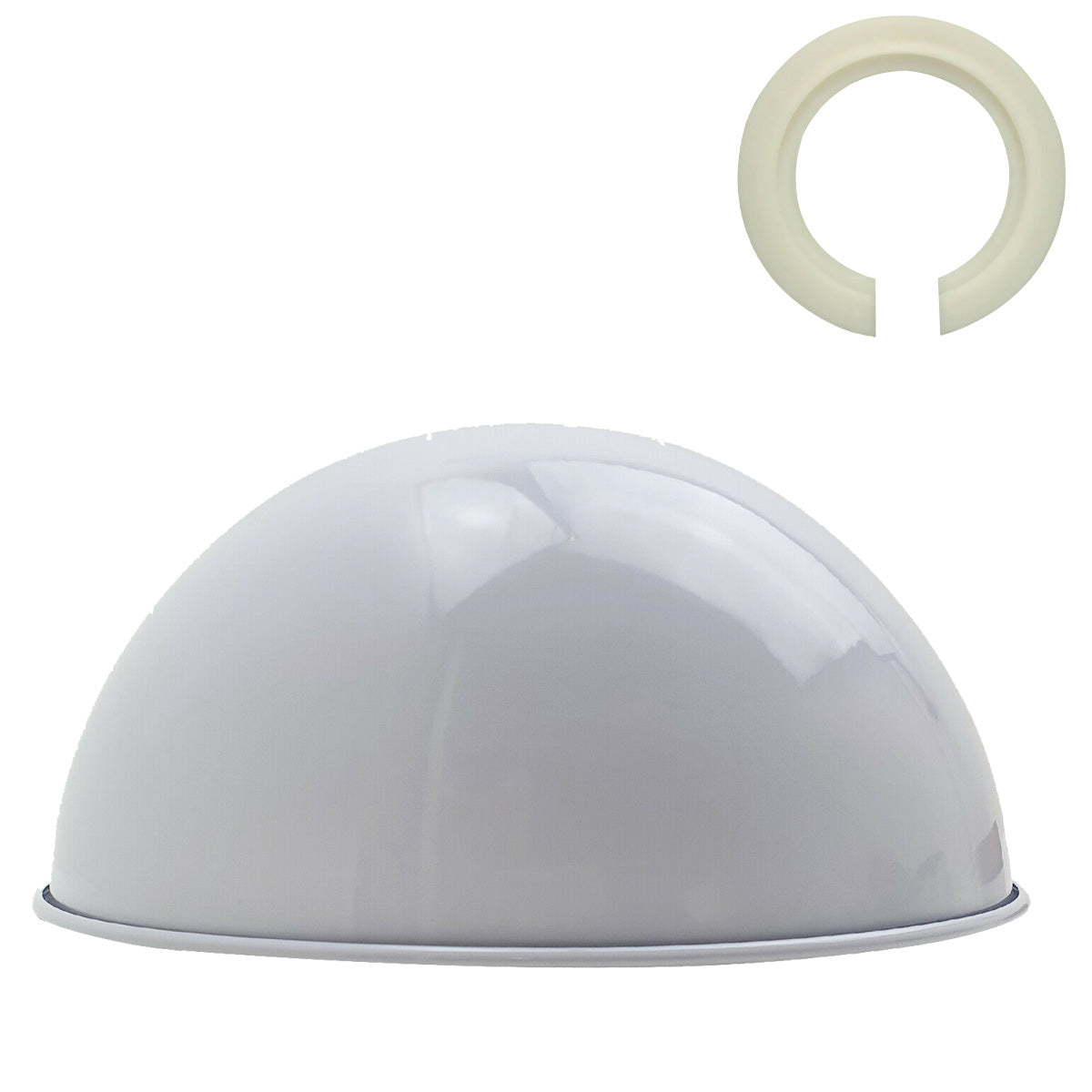 white dome pendant light