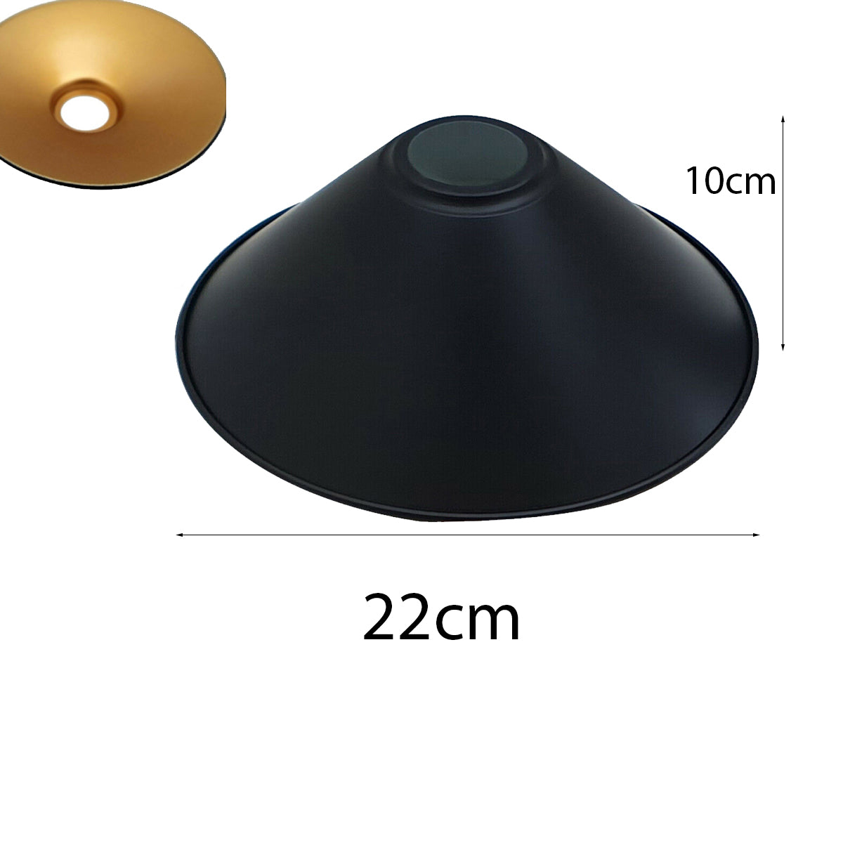 Modern Ceiling Pendant Light Shades Black Gold Inner Color Lamp Shades Easy Fit New~1113 - LEDSone UK Ltd