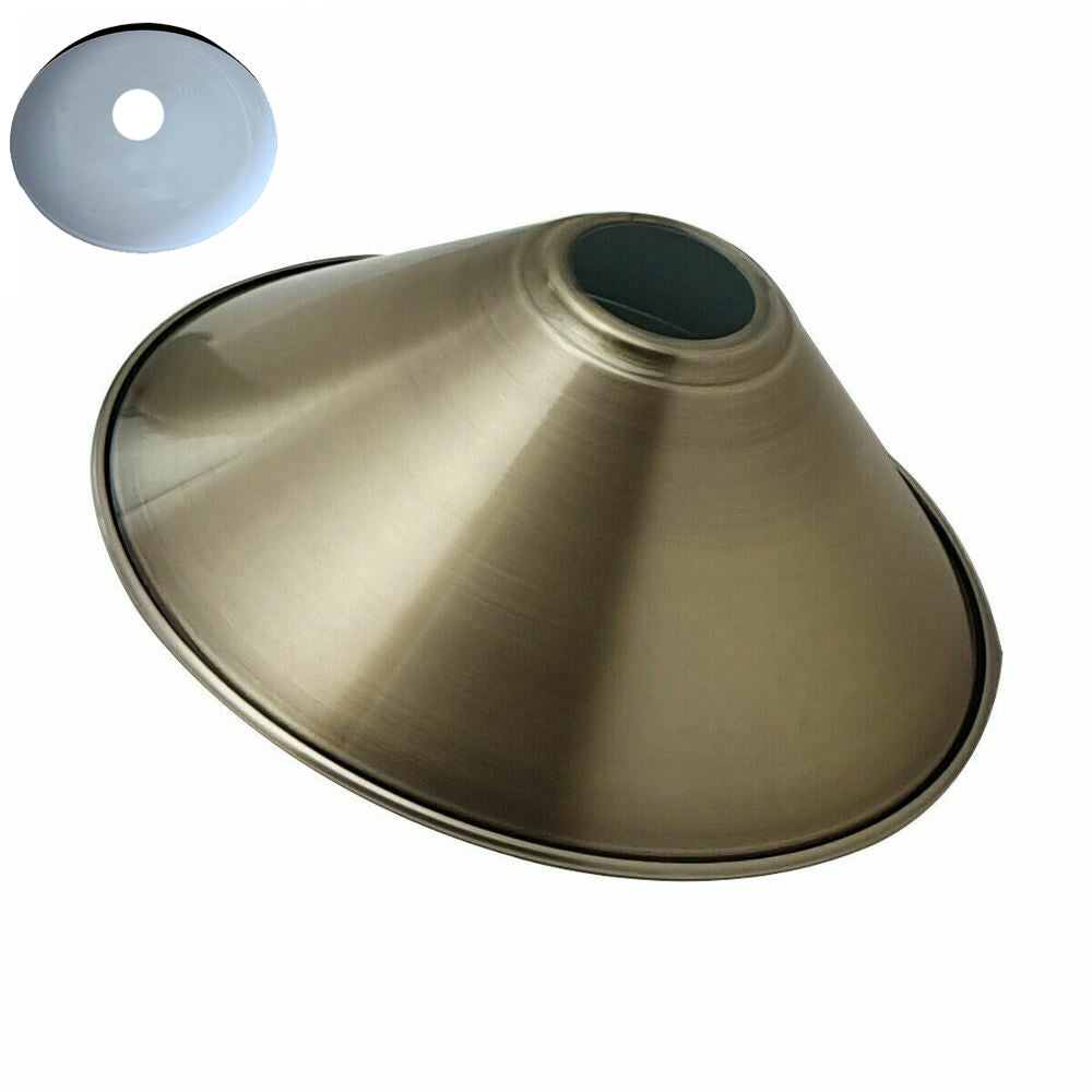 Modern Metal Green Brass Easy Fit Cone Shape Lampshade~1101 - LEDSone UK Ltd