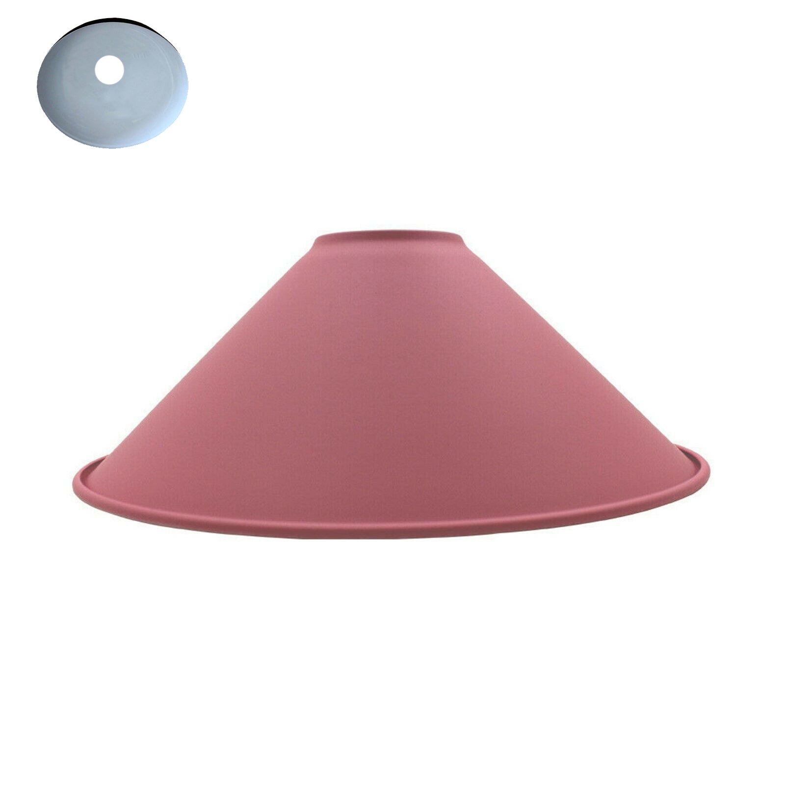Modern Metal Pink Colour Easy Fit Cone Shape Lampshade~1096 - LEDSone UK Ltd