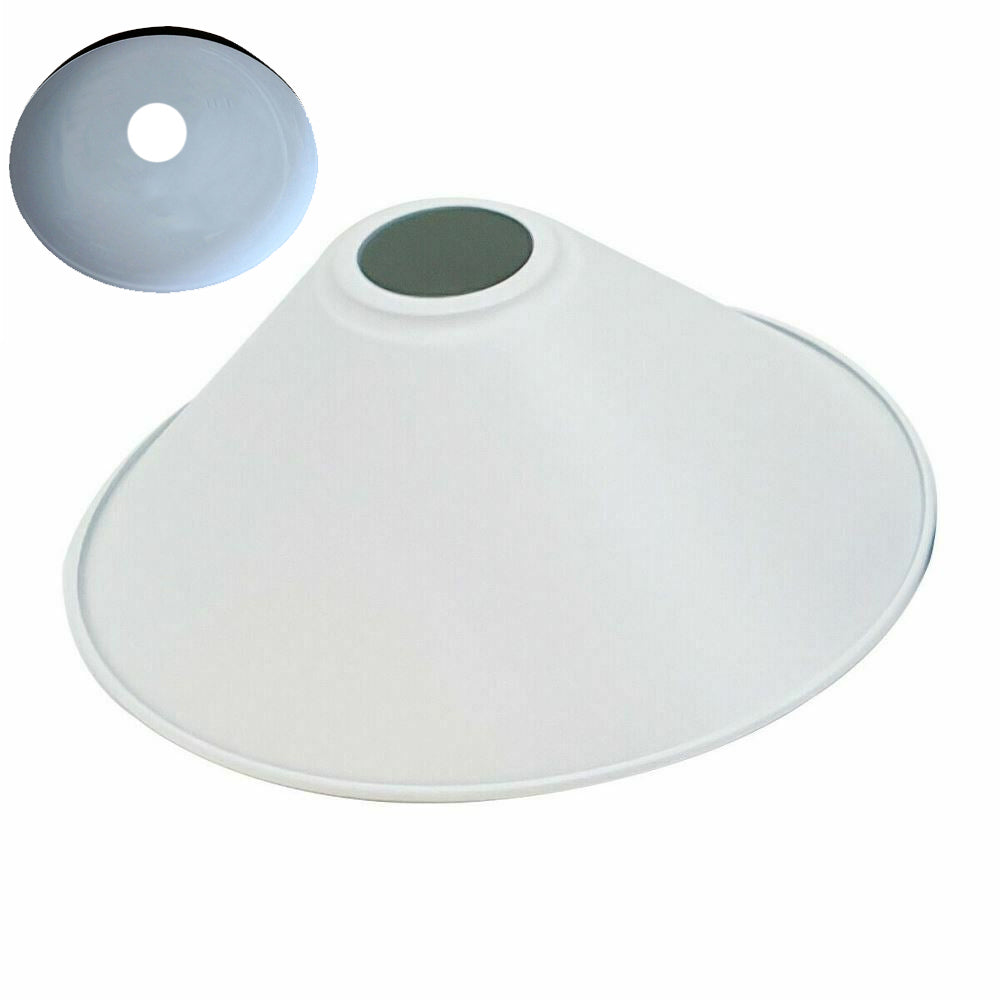 Modern Metal White Easy Fit Cone Shape Lampshade~1097 - LEDSone UK Ltd