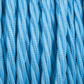 1m/5m/10m 2 Core Twisted Electric Cable Light Blue Color Fabric~3021