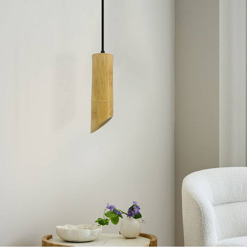 Modern Hanging Fixture Nordic Long Tube Hanging Lamp Bamboo GU10 Pendant Light-App 6