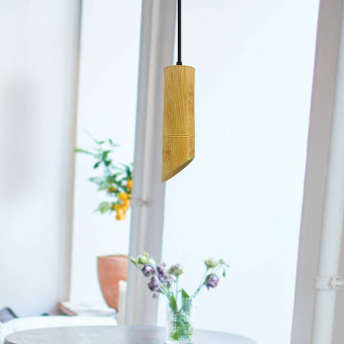 Modern Hanging Fixture Nordic Long Tube Hanging Lamp Bamboo GU10 Pendant Light-App 5