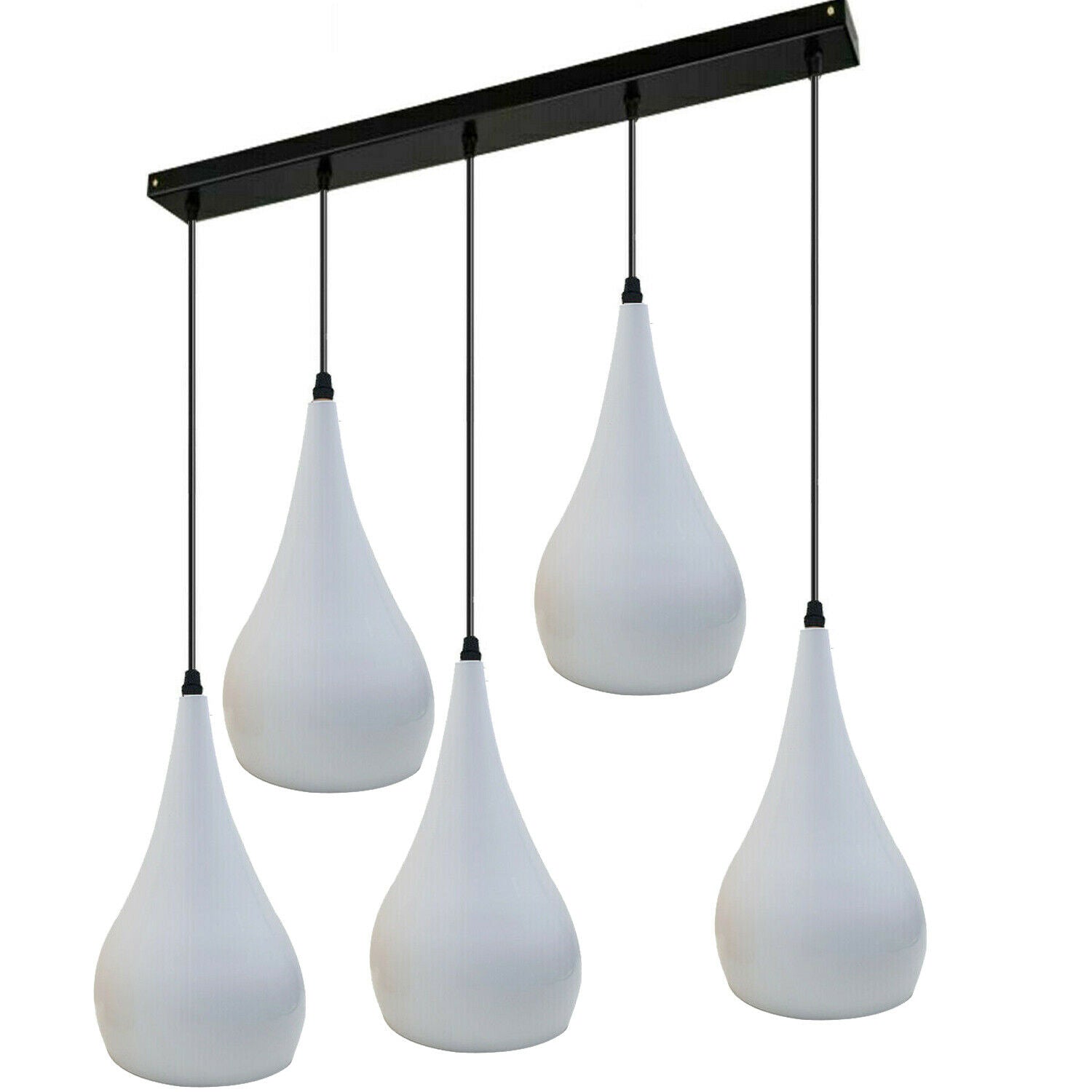 White 5 Outlet Ceiling Light Fixtures Black Hanging Pendant Lighting~1628 - LEDSone UK Ltd