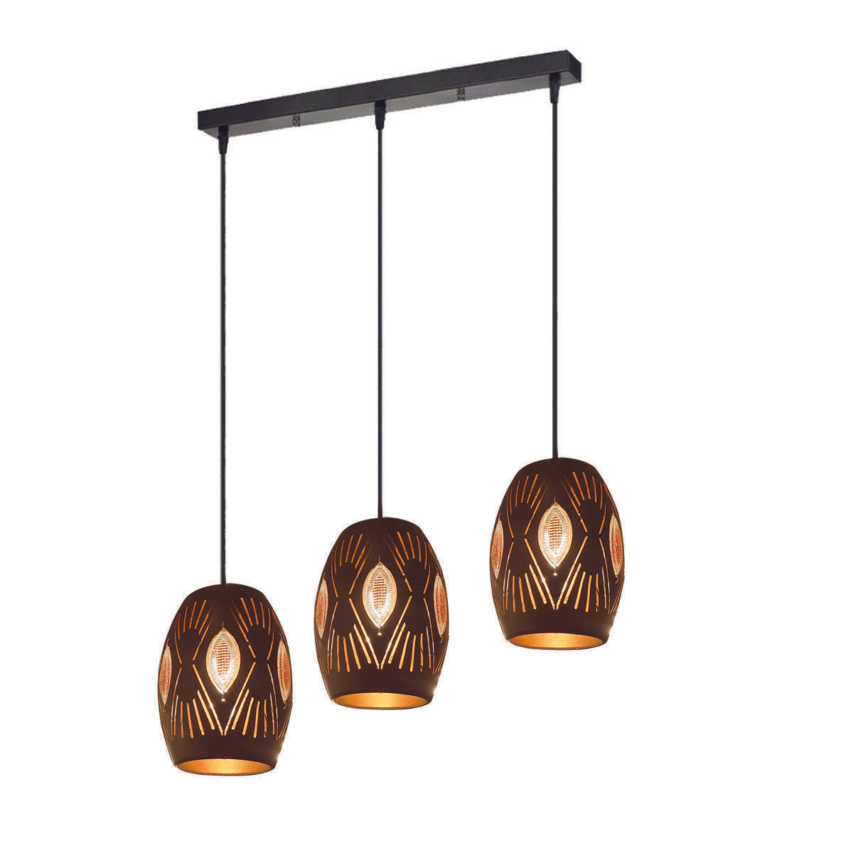 Modern 3 Head Ceiling Pendant Light Fitting Pendant Chandelier Hanging Light~2549 - LEDSone UK Ltd