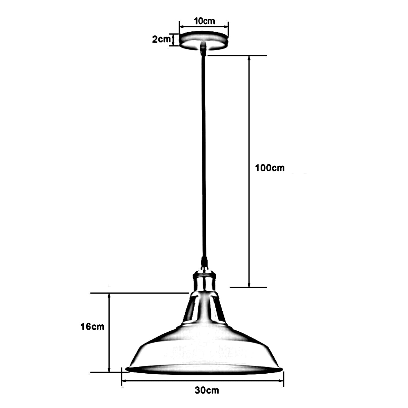 Modern Grey Colour Lampshade Industrial Retro Style Metal Ceiling Pendant Lightshade~2558 - LEDSone UK Ltd