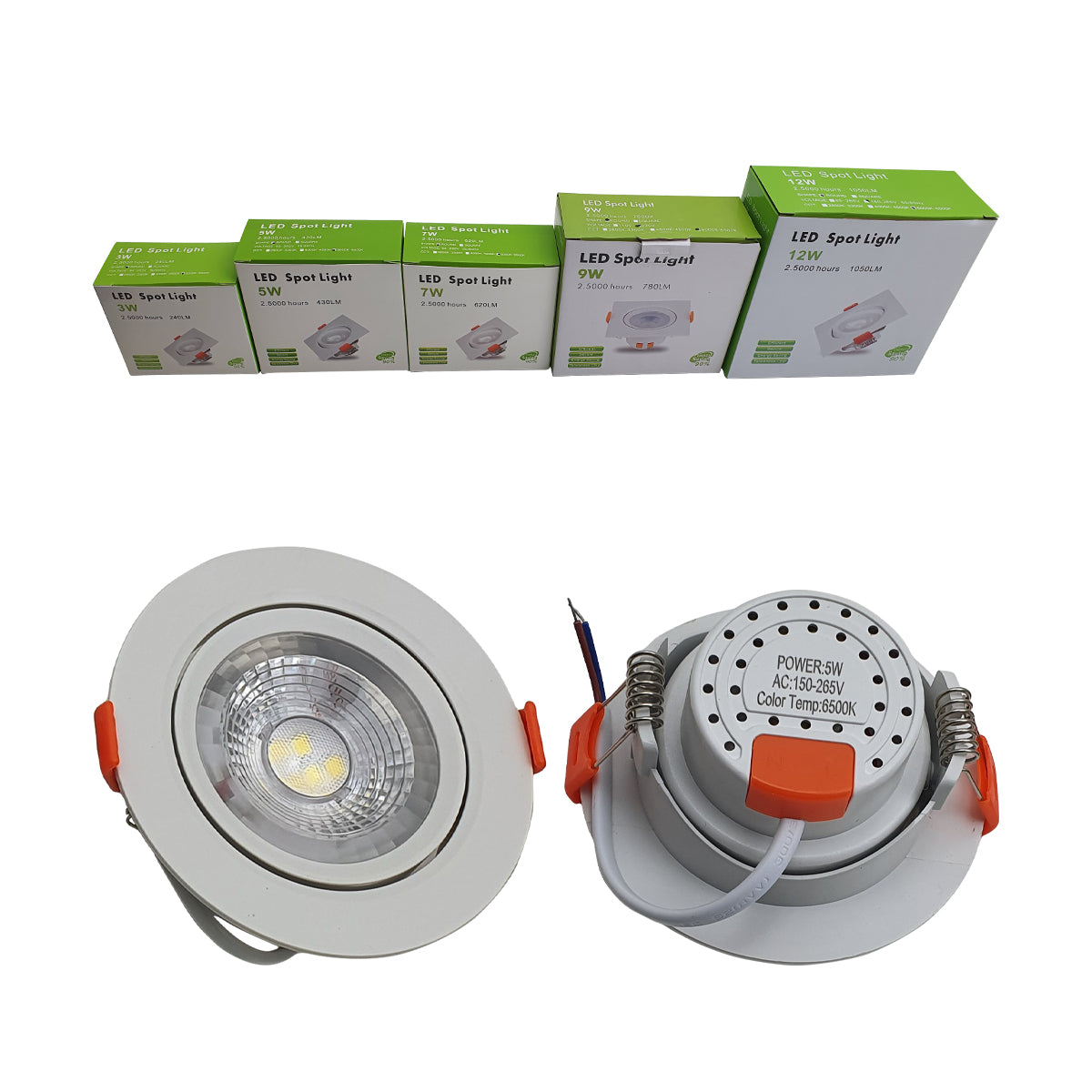 Modern LED Adjustable Tilt Angle Downlight Recessed Round Ceiling Spotlights~2531 - LEDSone UK Ltd