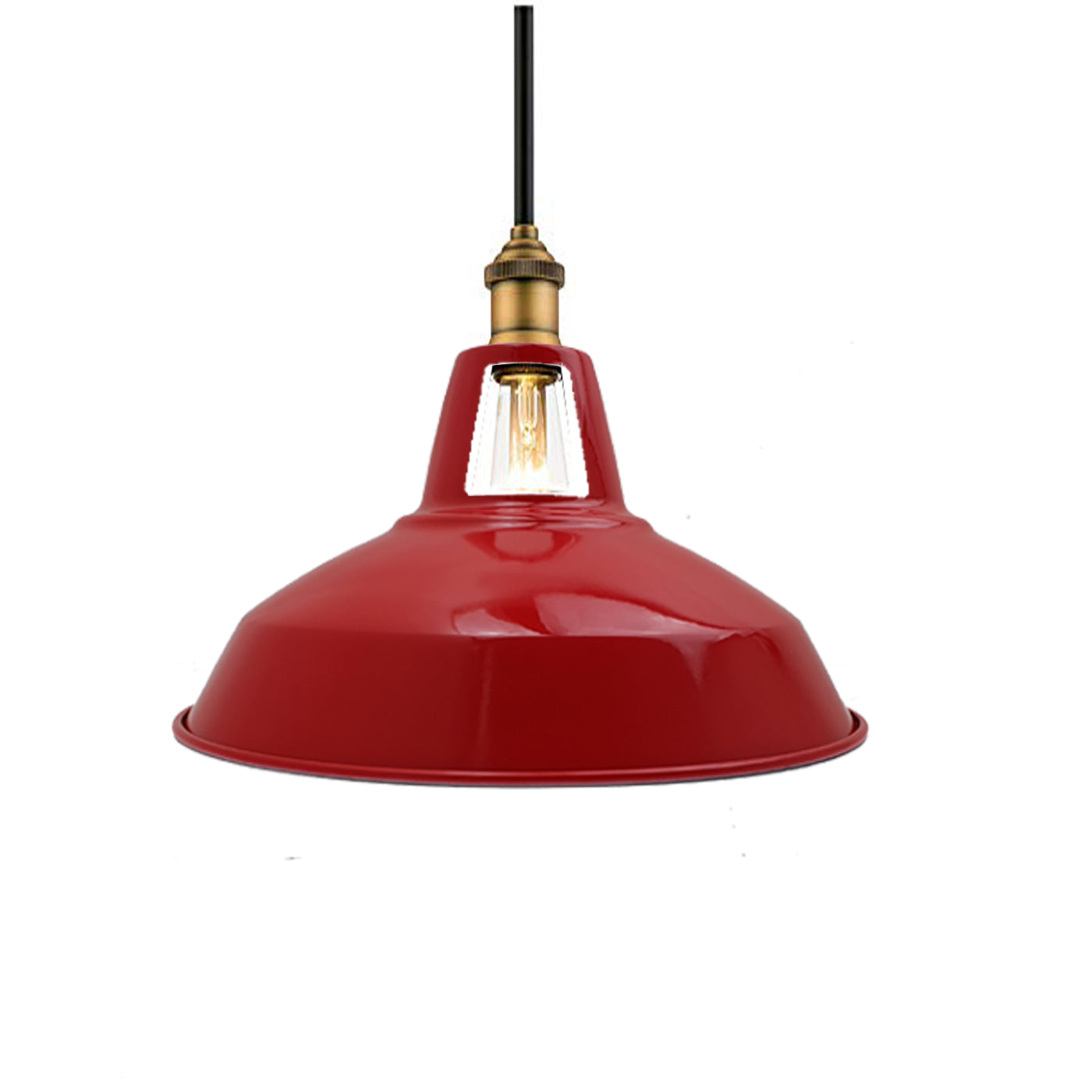 Modern Red Colour Lampshade Industrial Retro Style Metal Ceiling Pendant Lightshade~2557 - LEDSone UK Ltd