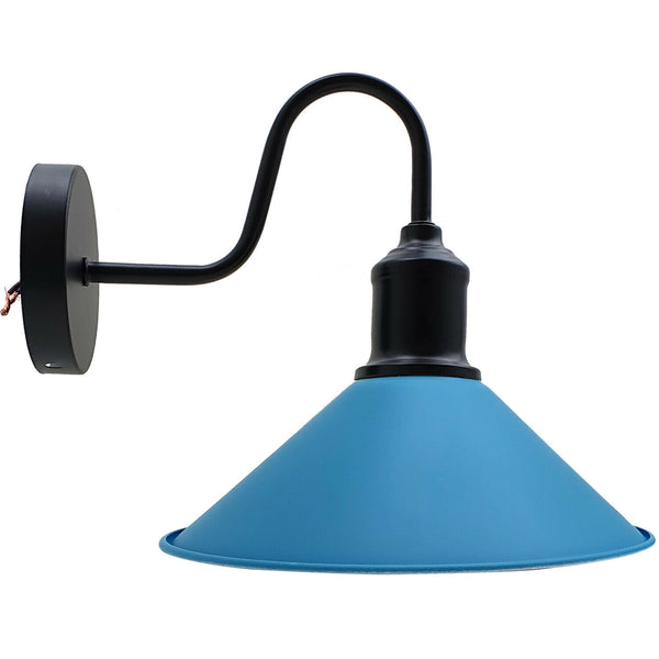 Modern Retro Industrial Wall Mounted Lights Rustic Sconce Lamps Fixture~2482 – Blue