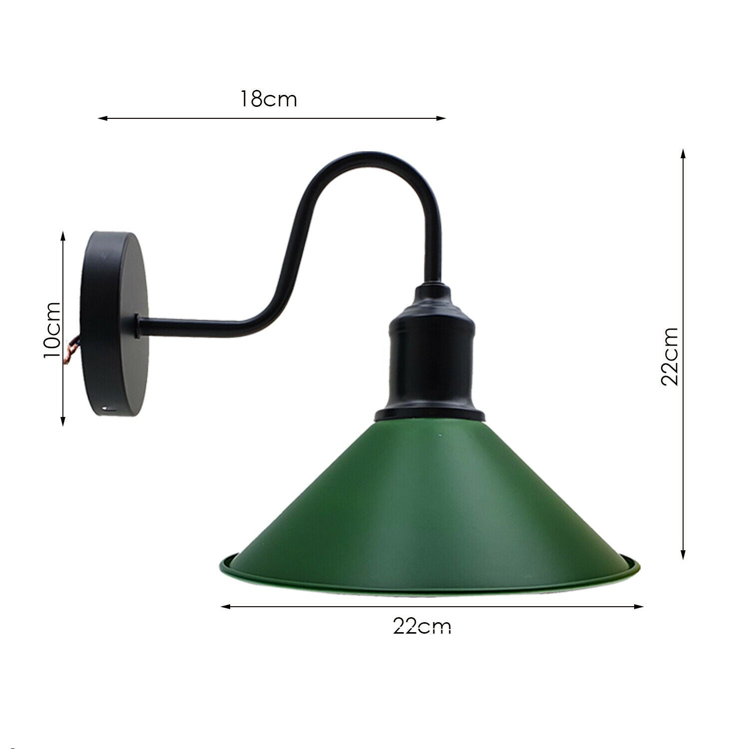 Modern Retro Industrial Green Color Wall Mounted Lights Rustic Sconce Lamps Fixture~2482 - LEDSone UK Ltd