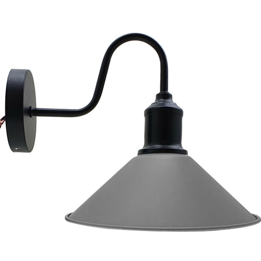 Modern Retro Industrial Grey Color Wall Mounted Lights Rustic Sconce Lamps Fixture~2481 - LEDSone UK Ltd