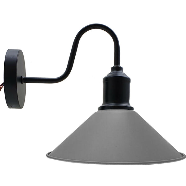 Modern Retro Industrial Wall Mounted Lights Rustic Sconce Lamps Fixture~2482 – Grey