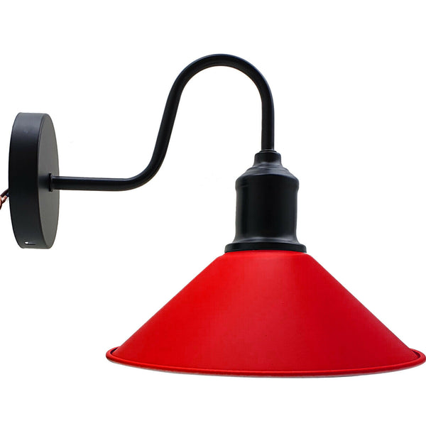 Modern Retro Industrial Wall Mounted Lights Rustic Sconce Lamps Fixture~2482 – Red