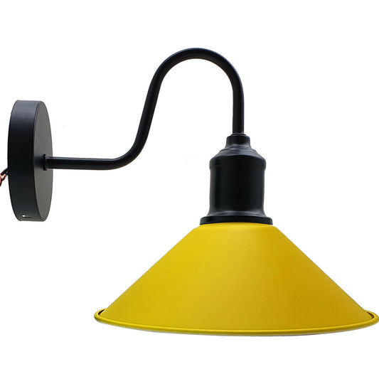 Modern Retro Industrial Yellow Color Wall Mounted Lights Rustic Sconce Lamps Fixture~2479 - LEDSone UK Ltd