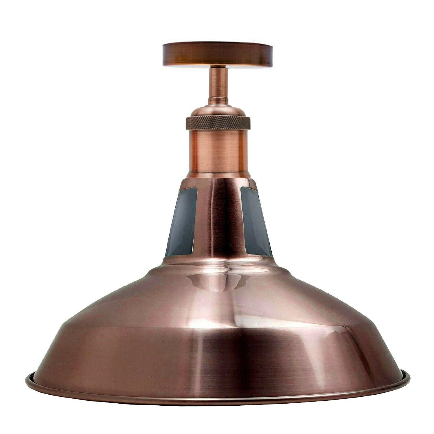 Modern Semi Flush Fittings Brushed Metal Lounge Ceiling light - Copper~2201 - LEDSone UK Ltd
