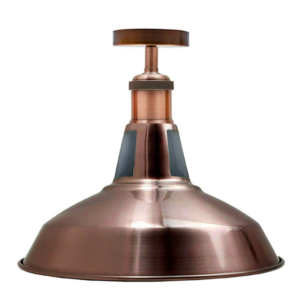 Moderne semi-flush fittingen geborsteld metalen lounge plafondlamp - Koper~2201