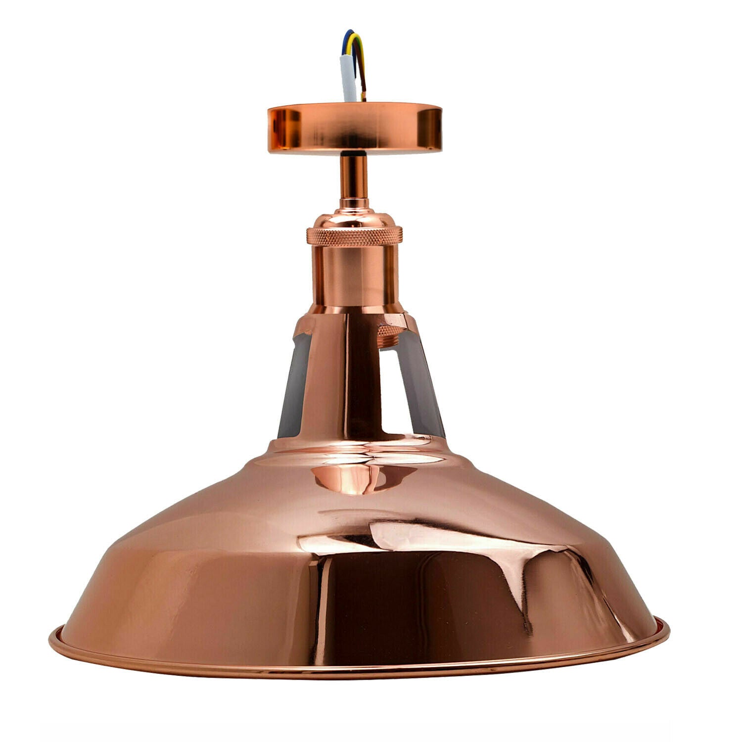 Modern Semi Flush Fittings Brushed Metal Lounge Ceiling light - Rose Gold~2200 - LEDSone UK Ltd